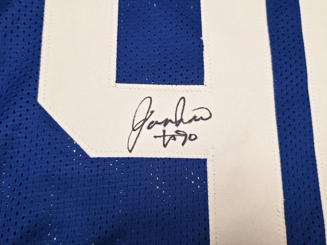 Seattle Seahawks Jarran Reed Signed Blue Throwback Jersey MCS Holo