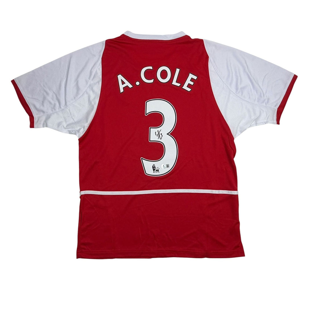 Autographed/Signed Ashley Cole Arsenal Red Soccer Jersey Beckett BAS COA