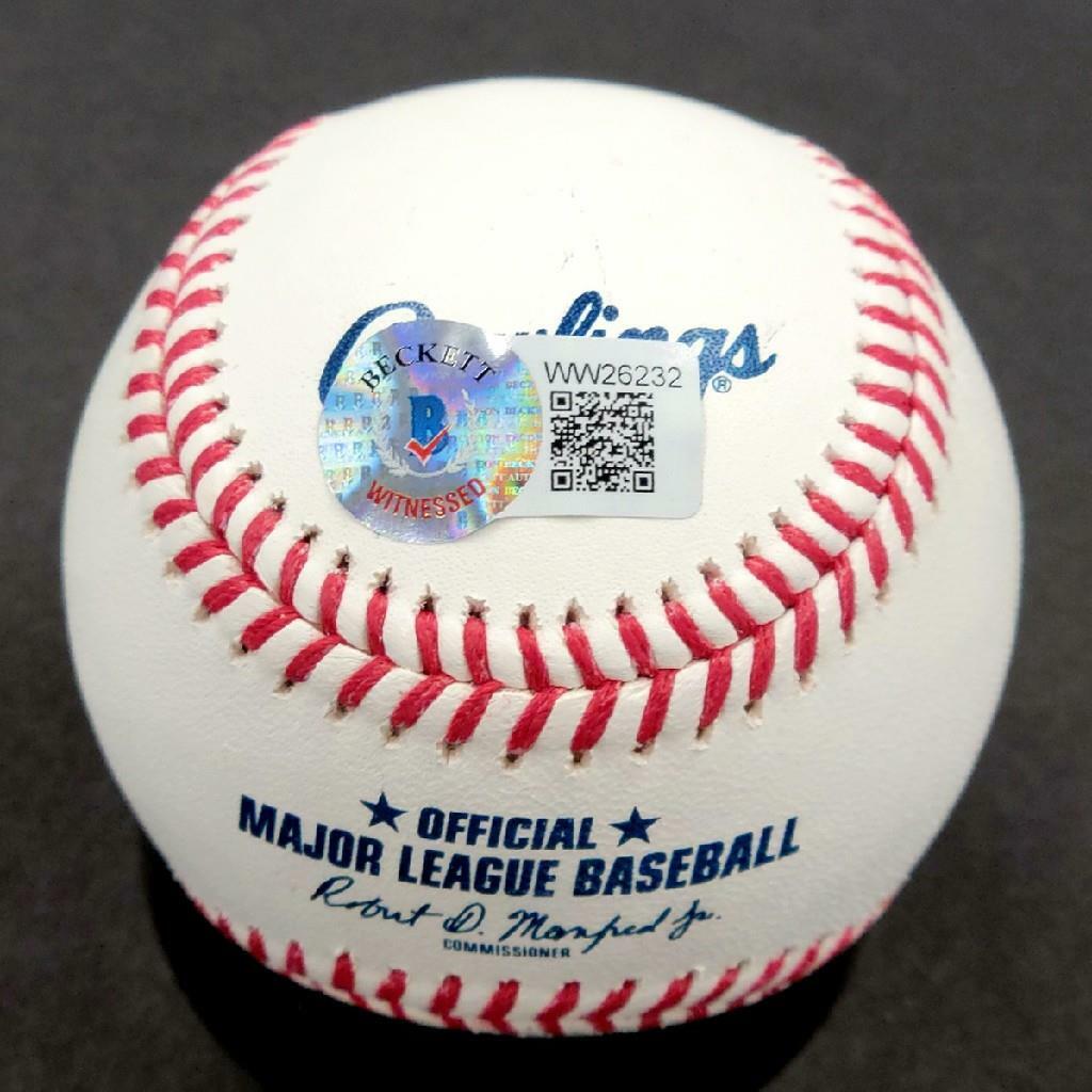 Alexander Ramirez autograph Angels signed MLB Baseball BAS Beckett Witness