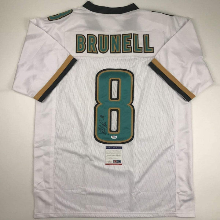 Autographed/Signed Mark Brunell Jacksonville White Jersey PSA/DNA COA