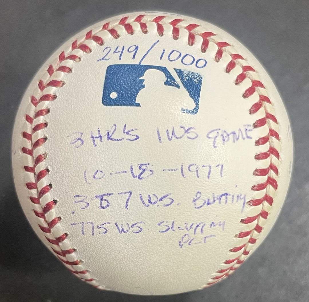 Reggie Jackson Signed 17 Stat Baseball Hof Mvp 563 Autograph RJ.com COA LE /1000