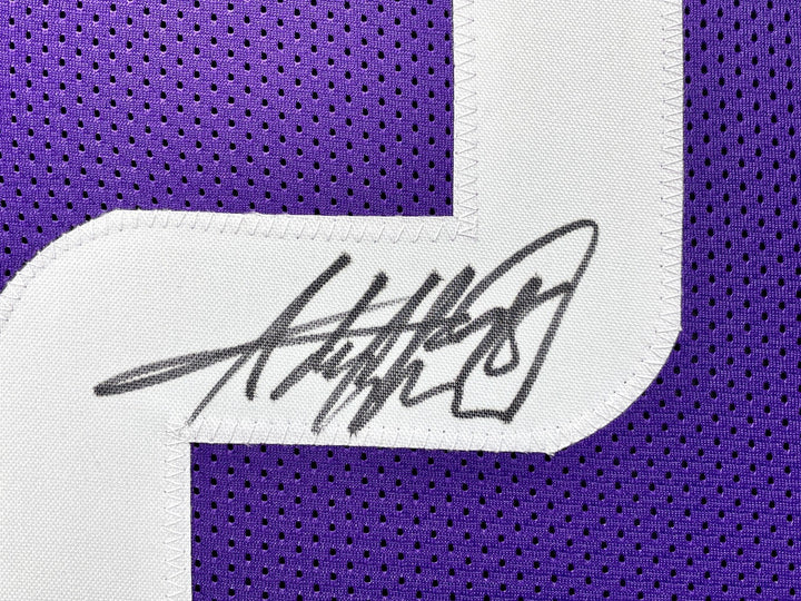Adrian Peterson Autographed Minnesota Vikings Purple Jersey Framed BAS Signed