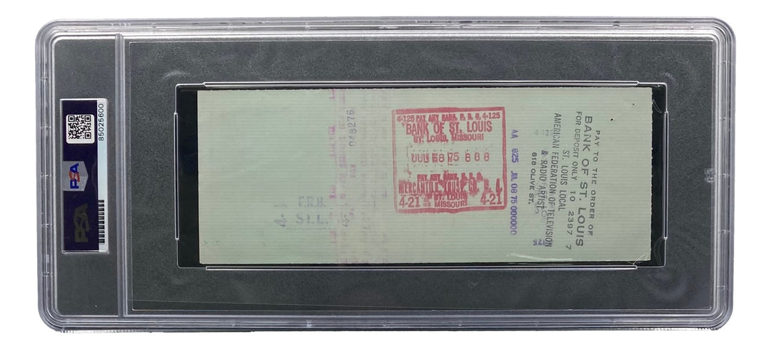 Stan Musial St. Louis Cardinals Signed  Bank Check PSA/DNA 85025600