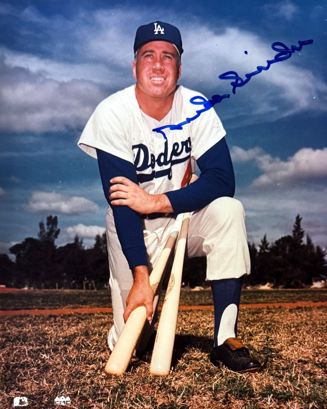 Duke Snider signed Los Angeles Dodgers MLB 8x10 Photo minor dings-COA/HOF/2X WSC
