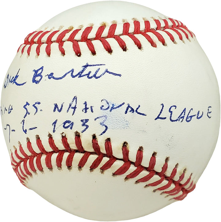 Dick Bartell Signed NL Baseball New York Giants Beckett