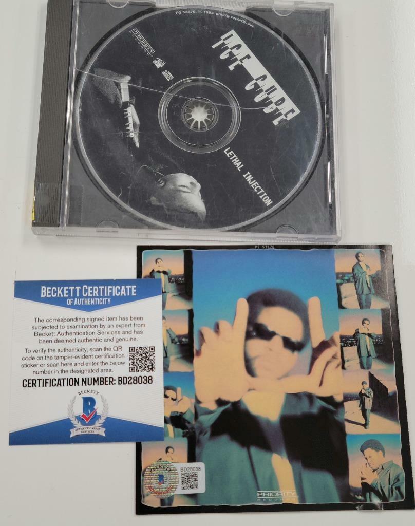 Ice Cube signed Lethal Injection CD Cover Autograph ~ Beckett BAS COA