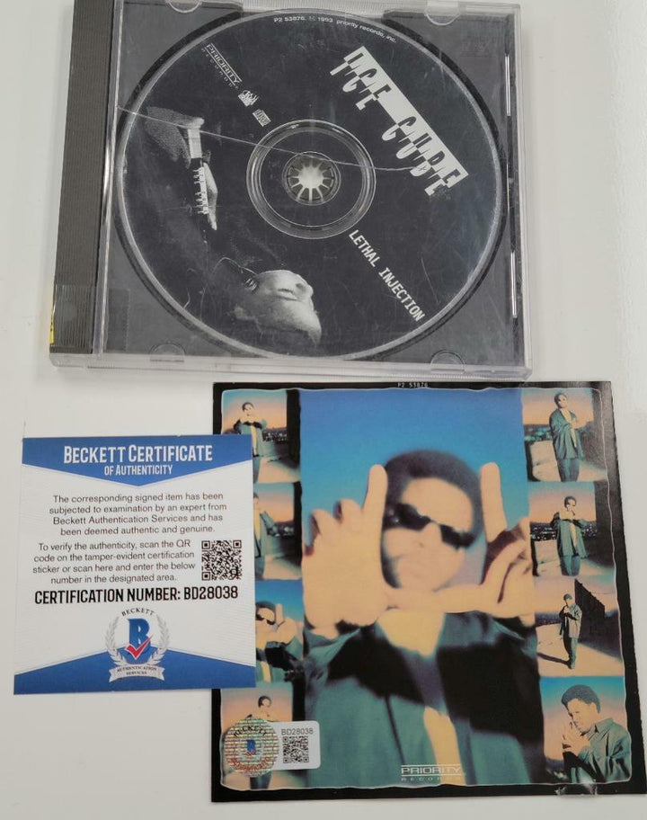 Ice Cube signed Lethal Injection CD Cover Autograph ~ Beckett BAS COA