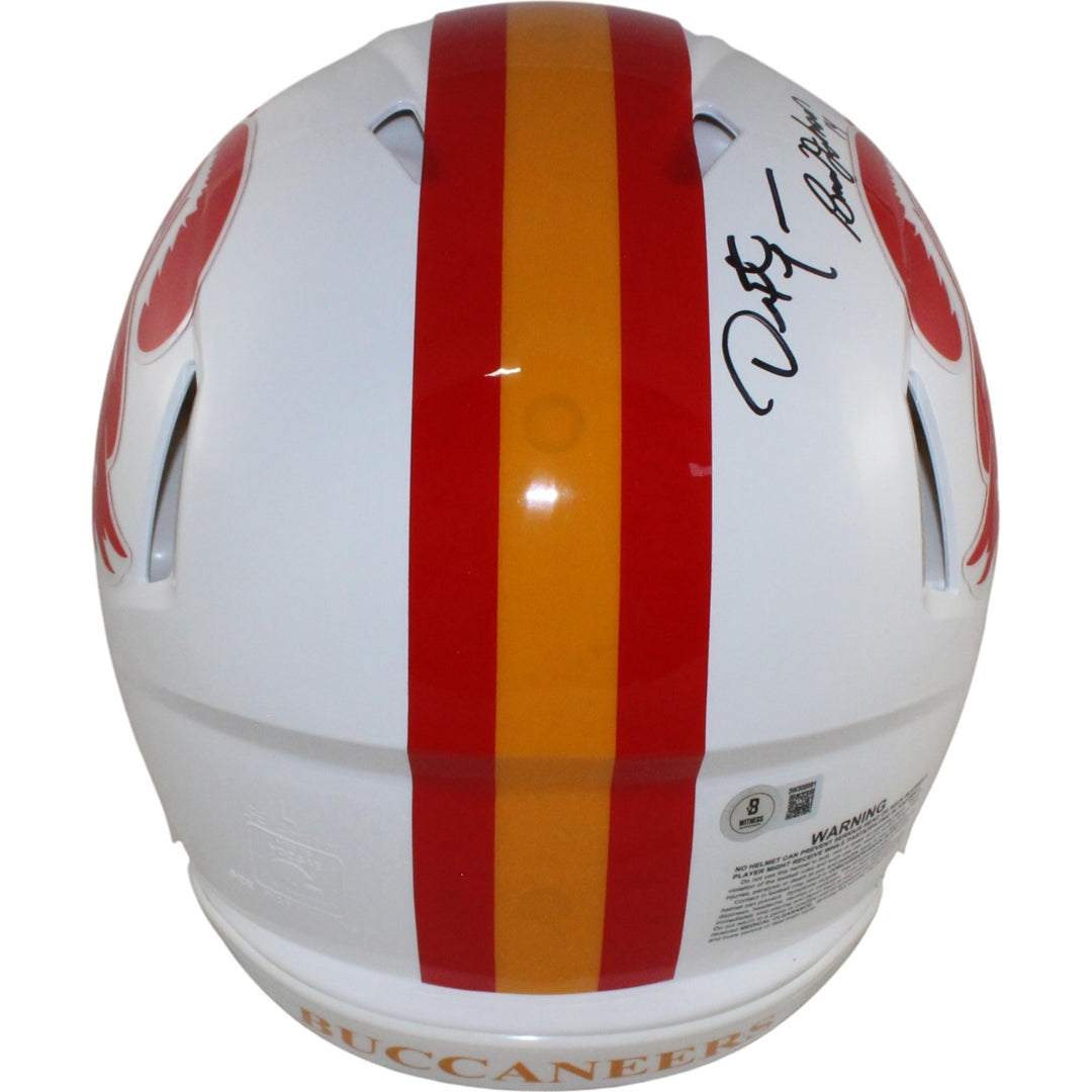 Tampa Bay Buccaneers SB 37 Brooks Sapp +4 Signed Pro TB Helmet Beckett W 54869