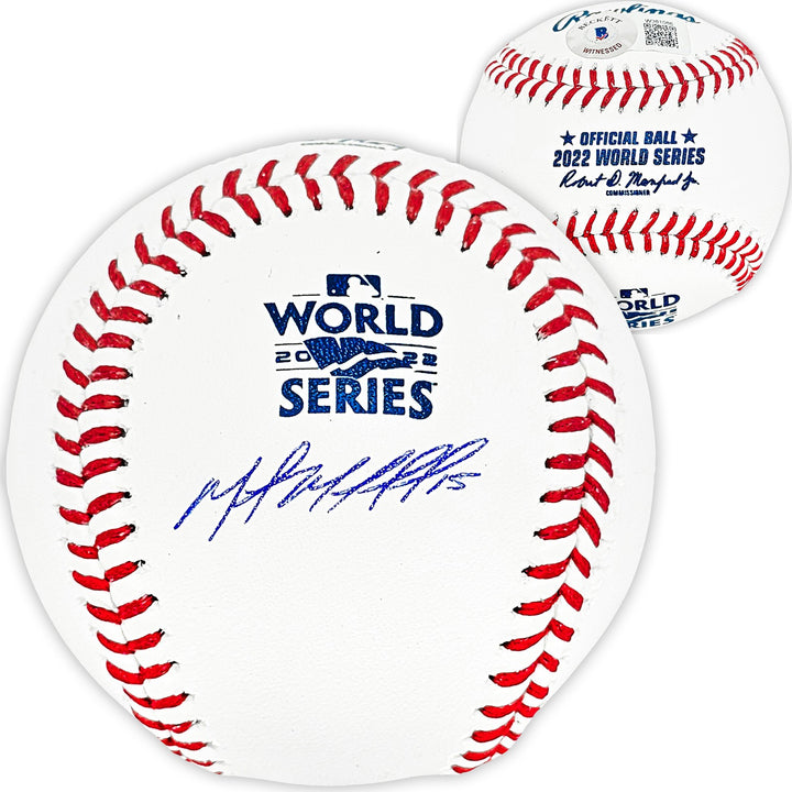 Martin Maldonado Signed Official 2022 WS MLB Baseball Houston Astros Beckett Wit