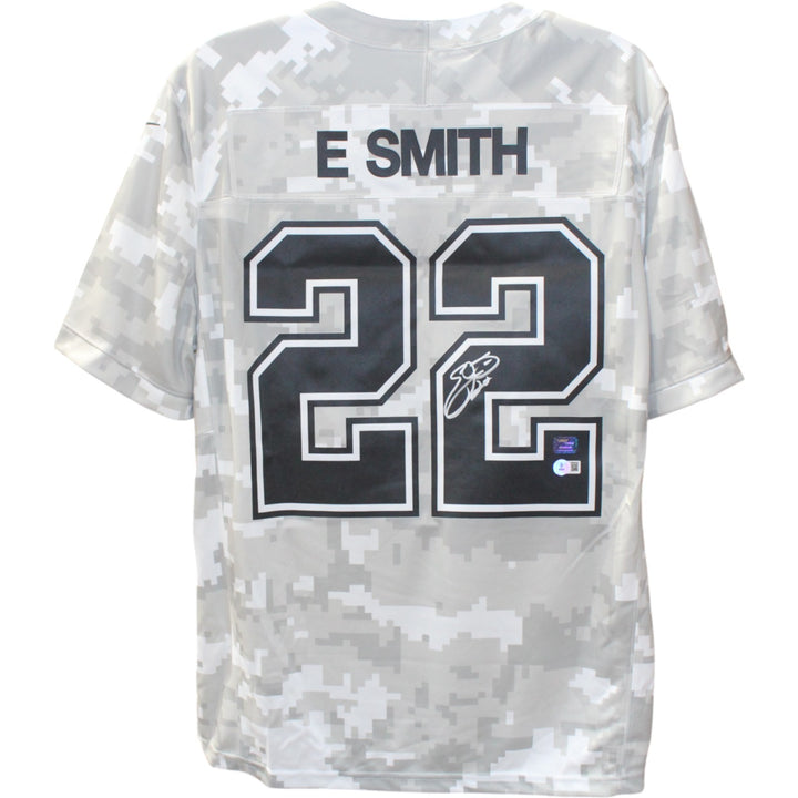 Emmitt Smith Autographed Dallas Cowboys Nike Arctic XL Jersey Beckett 50758