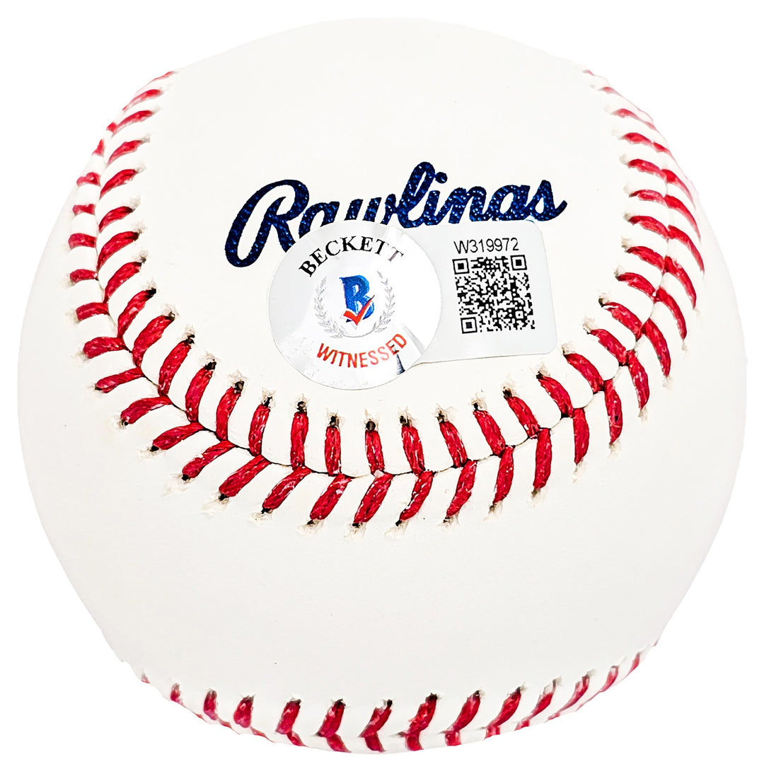 Jim Kaat Signed Official HOF Logo Baseball Twins Cardinals Beckett Witness