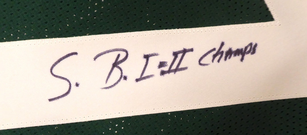 Green Bay Packers Willie Davis Auto Green Jersey HOF 81 & SB I II Champs PSA/DNA