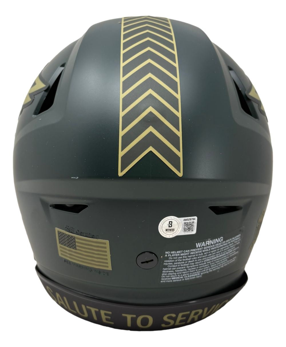 Brian Dawkins Signed Eagles Salute To Service FS Authentic SpeedFlex Helmet BAS