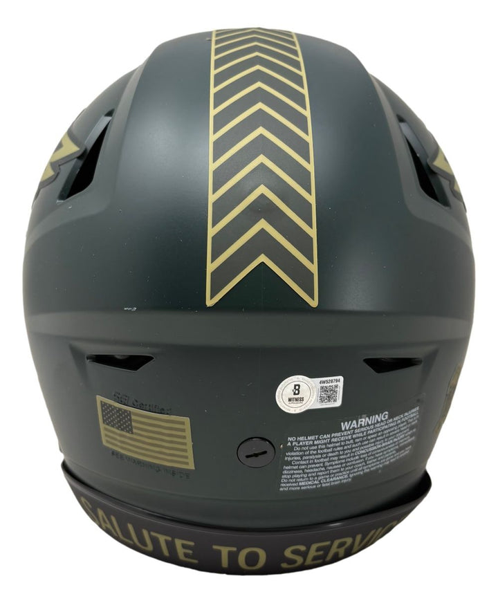 Brian Dawkins Signed Eagles Salute To Service FS Authentic SpeedFlex Helmet BAS