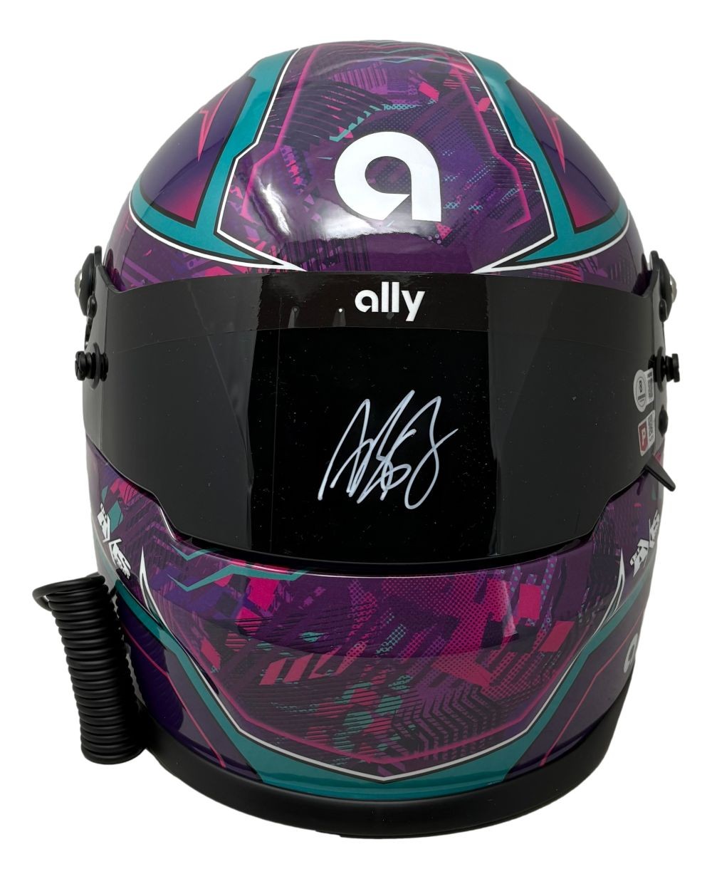 Alex Bowman Signed NASCAR Ally Full Size Replica Racing Helmet BAS