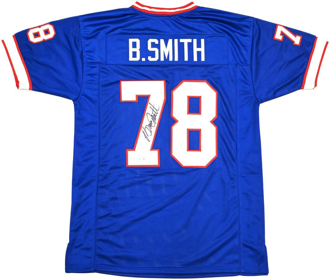 Buffalo Bills Bruce Smith Autographed Signed Blue Jersey Beckett Witness