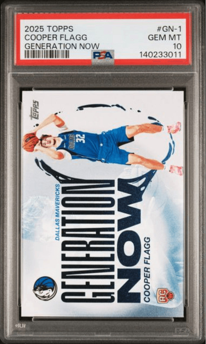 Graded 2025 Topps Cooper Flagg #GN1 Generation Now Rookie RC Card PSA 10