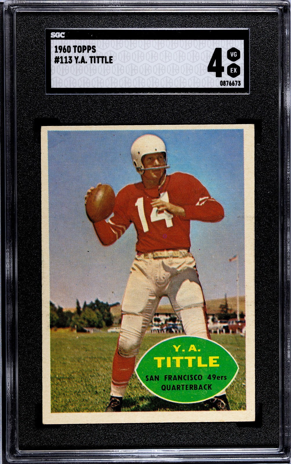 YA (Y.A.) Tittle 1960 Topps Card #113- SGC Graded 4 VF-EX (San Francisco 49ers)