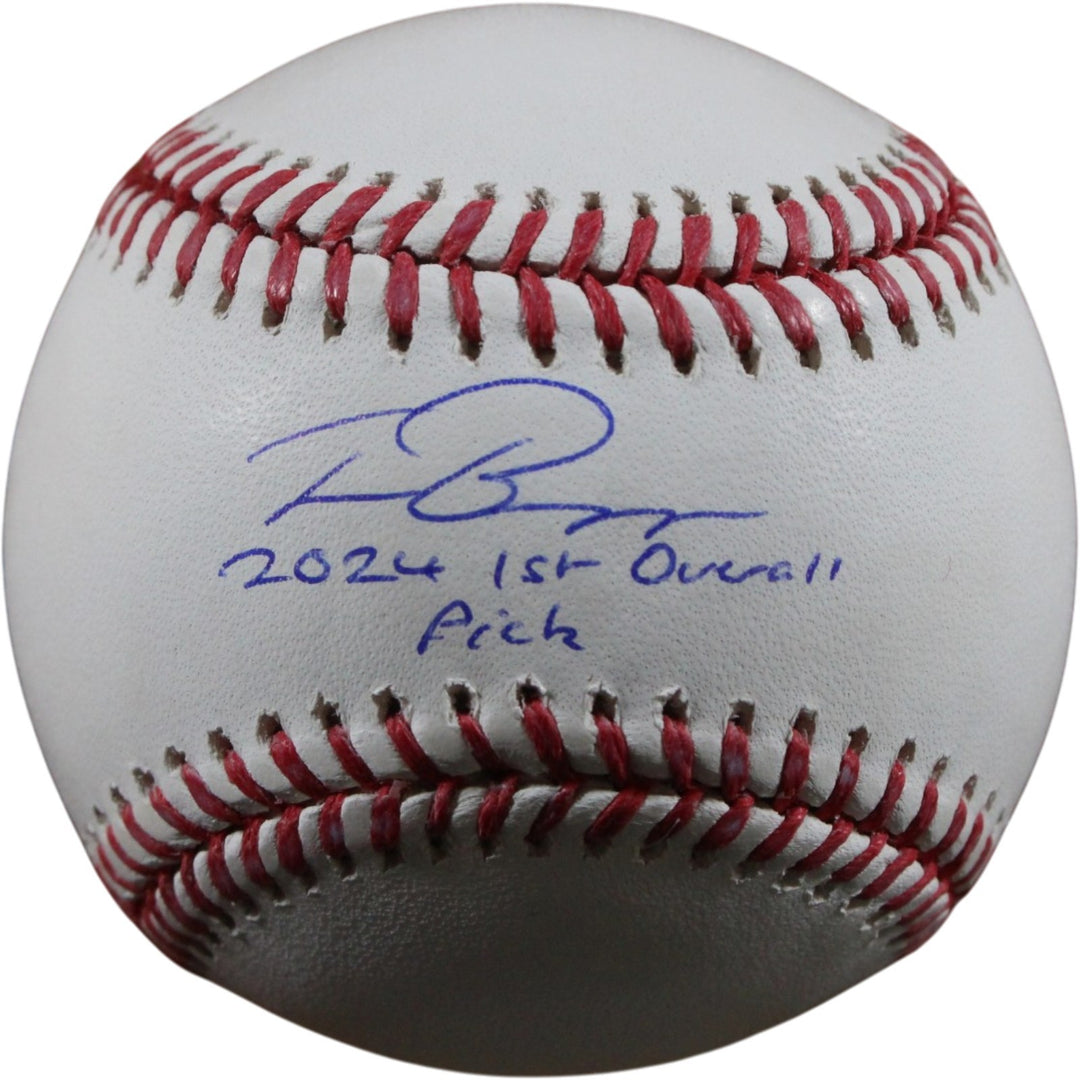 Travis Bassana Signed Cleveland Guardians OML Baseball 1st Pick Beckett 56305