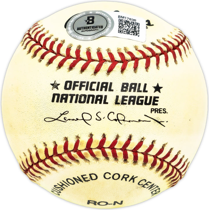 Tom Robson Signed NL Baseball Texas Rangers Beckett #BM17836