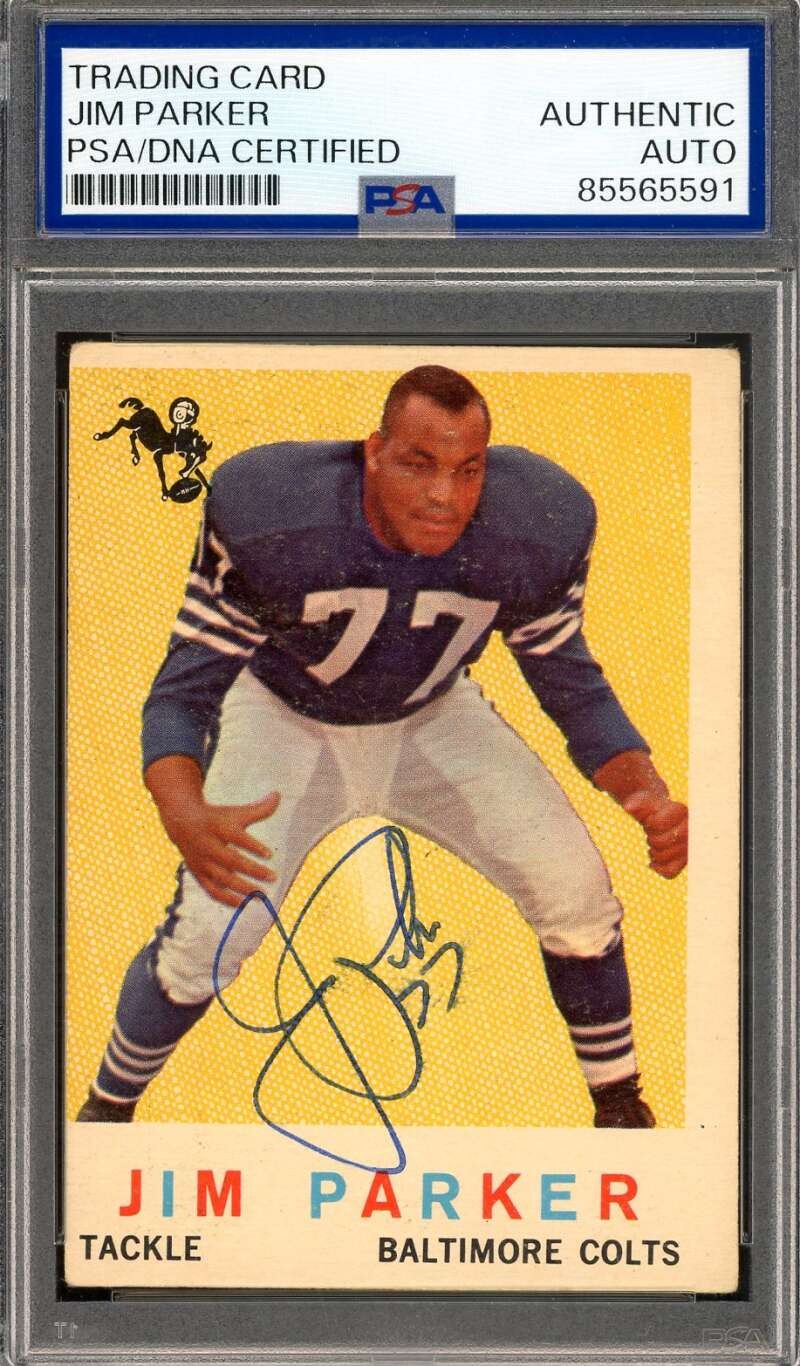 Jim Parker PSA DNA Signed 1959 Topps Rookie Autograph