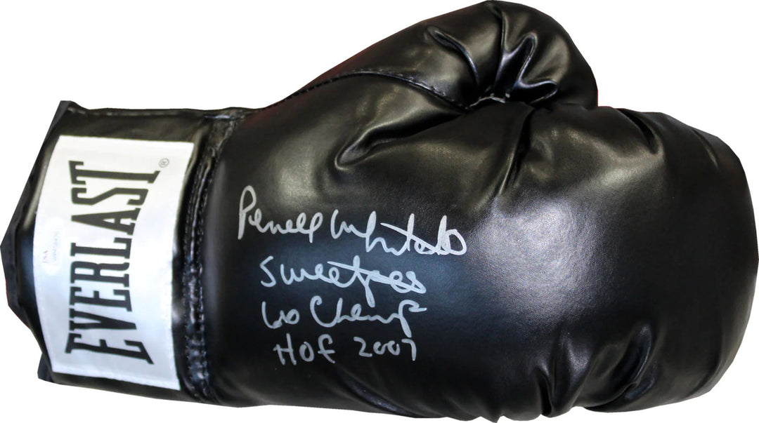 Pernell Whitaker Autographed Black Everlast Right Boxing Glove (JSA)