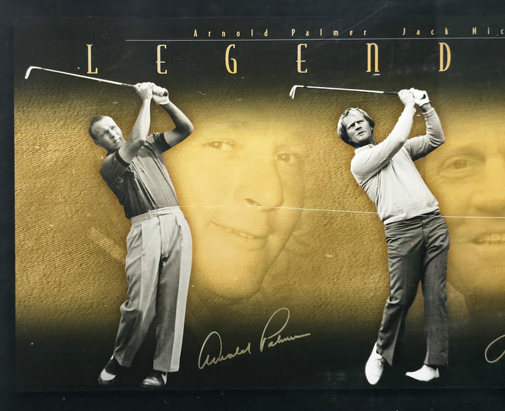 Woods, Nicklaus & Palmer Signed Framed 12x30 Photo UDA #BAJ56321
