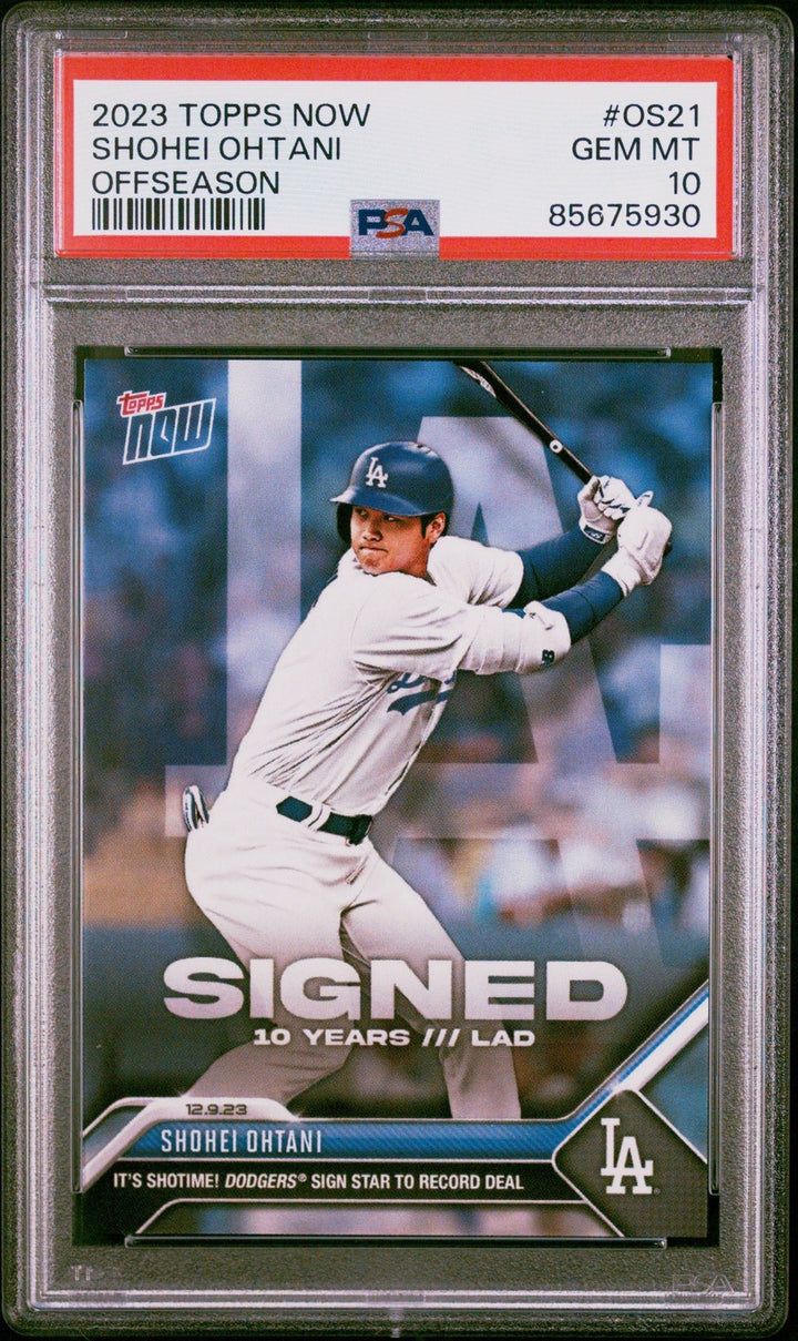 Graded 2023 Topps Now Shohei Ohtani #OS21 Offseason Card PSA 10 Gem