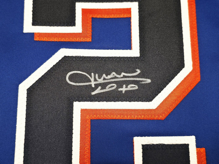New York Mets Juan Soto Autographed Signed Blue Jersey Beckett BAS QR