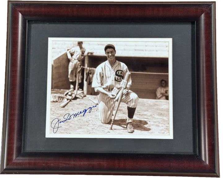 Joe DiMaggio Signed 8x10 Framed Photo SF Seals Auto Green Diamond COA NY Yankees