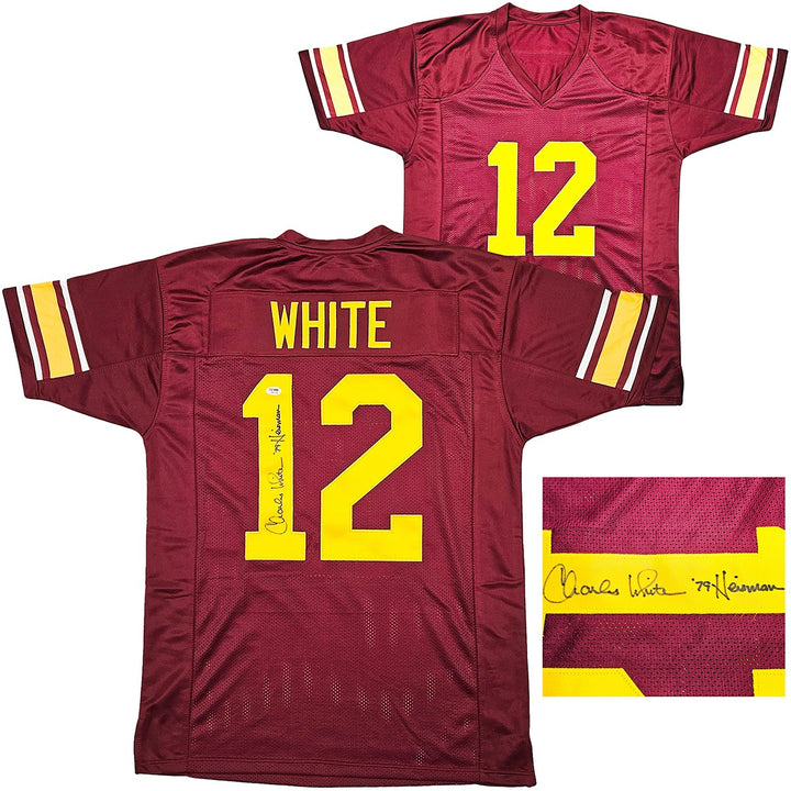 USC Trojans Charles White Autographed Signed Maroon Jersey "79 Heisman" PSA/DNA