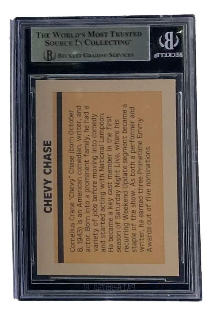 Chevy Chase Signed Slabbed Saturday Night Live Weekend Update Trading Card BAS