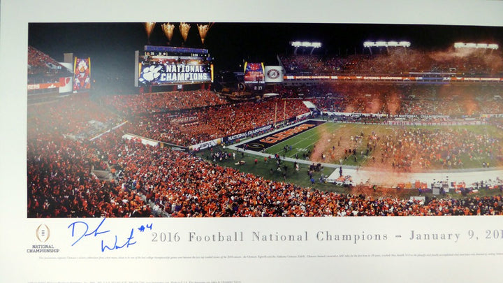 Deshaun Watson Signed 13x40 Panoramic Photo Clemson Tigers Beckett BAS
