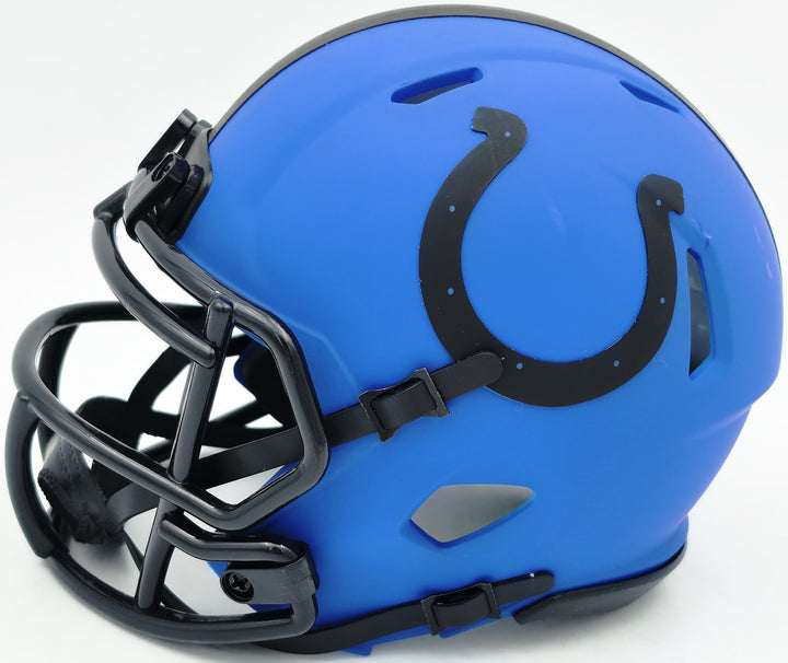 Jonathan Taylor Auto Signed Colts Rave Blue Speed Mini Helmet Beckett Witness
