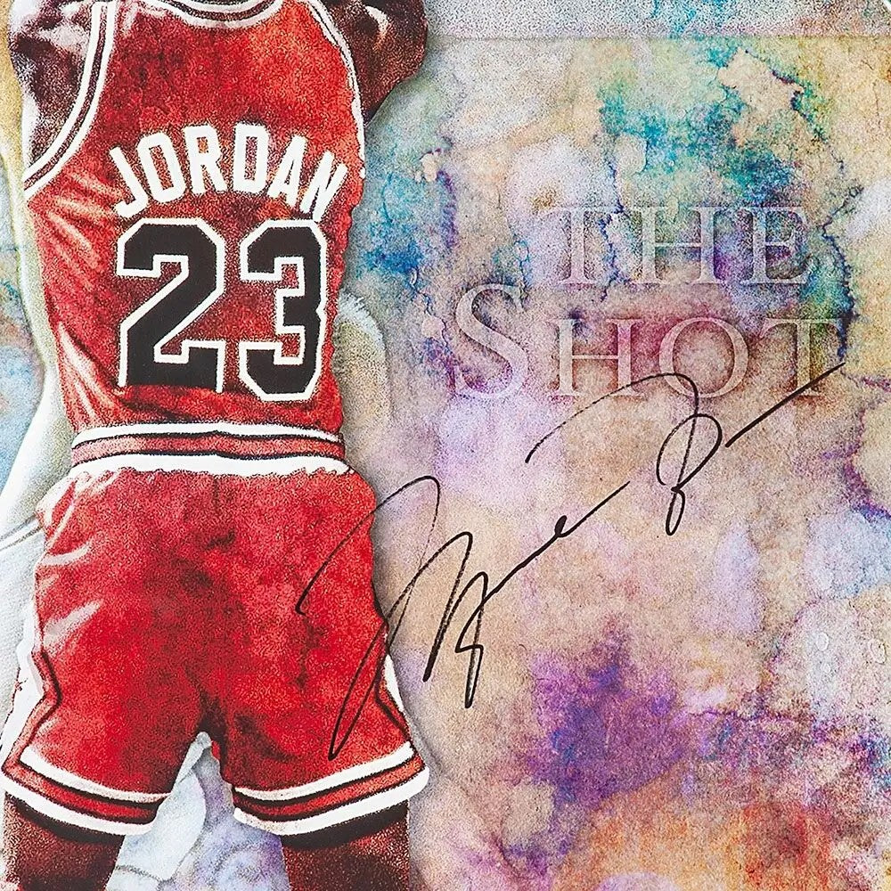 Michael Jordan Signed 'The Shot' 24x36 Photo Chicago Bulls UDA Holo