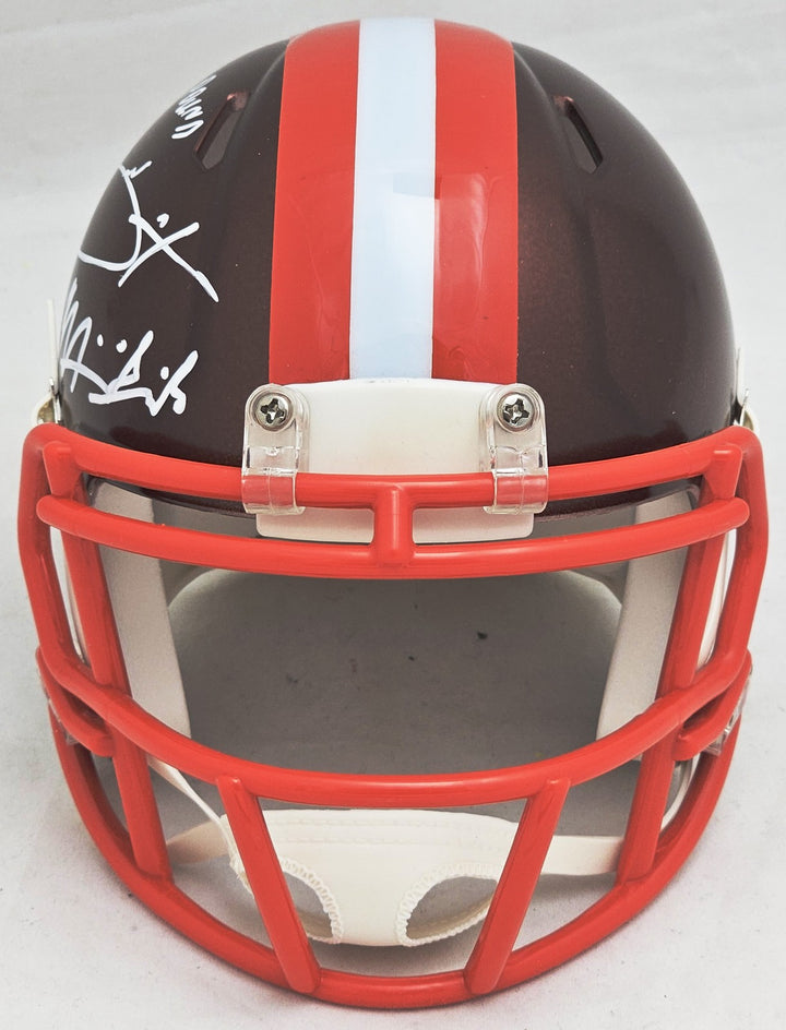Hanford Dixon Frank Minnifield Auto Browns Flash Brown Mini Helmet Dawg Pound