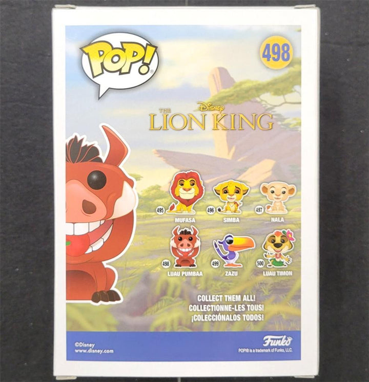 Rob Minkoff signed Lion King Luau Pumbaa Funko Pop! 498 autograph ~ Beckett BAS