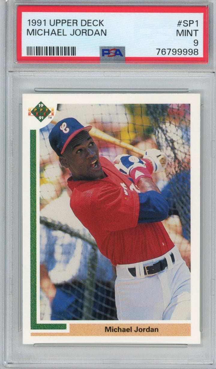 Graded 1991 Upper Deck UD Michael Jordan #SP1 Rookie RC Card PSA 9 Mint