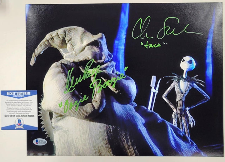 Chris Sarandon & Ken Page Signed 11x14 Photo Nightmare Oogie Jack ~ Beckett BAS