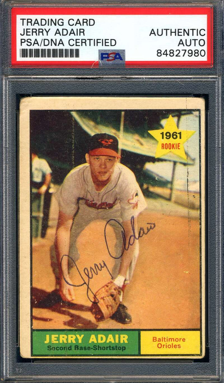 Jerry Adair PSA DNA Signed 1961 Topps Autograph