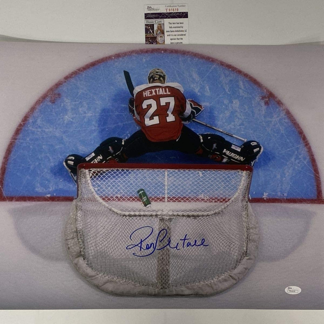 Autographed/Signed Ron Hextall Philadelphia Flyers 16x20 Photo JSA COA