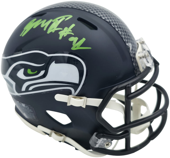 Byron Murphy II Signed Seahawks Blue SB LX Champions Logo Speed Mini Helmet MCS
