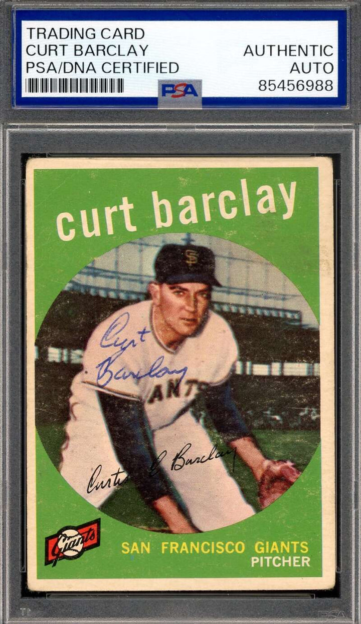 Curt Barclay PSA DNA Vintage Signed 1959 Topps Autograph