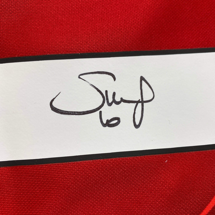 Autographed/Signed Sadio Mane Liverpool Red Soccer Jersey Beckett BAS COA