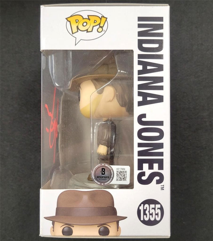 Harrison Ford signed Indiana Jones Funko Pop Figure 1355 autograph ~ Beckett BAS