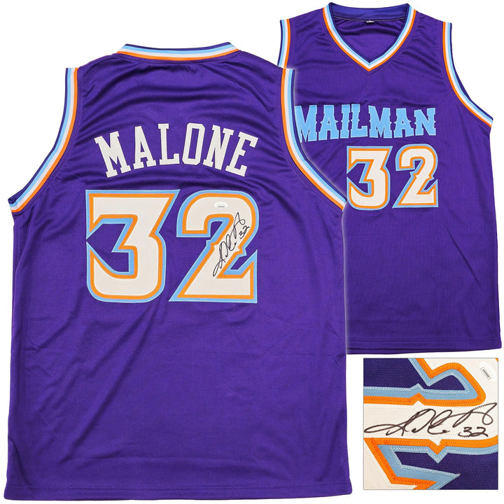 Utah Jazz Karl Malone Signed Purple Jersey JSA