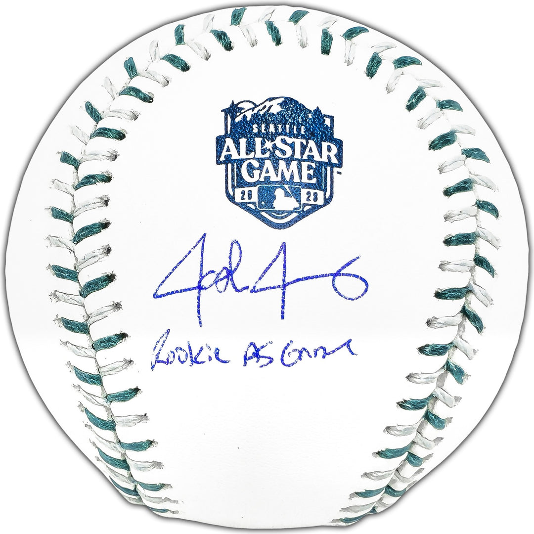 Josh Jung Signed 2023 All Star Game Logo Game Baseball Texas Rangers Beckett Wit