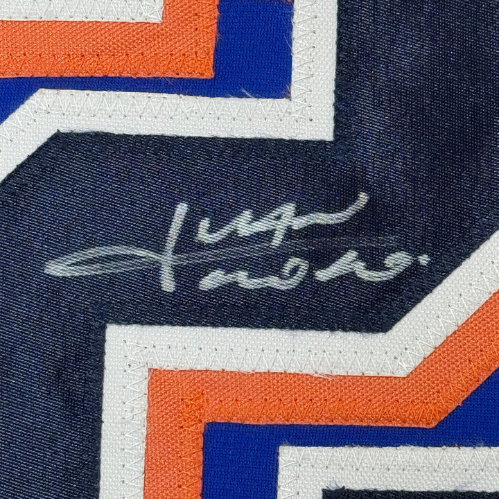 Framed Autographed/Signed Juan Soto 35x39 New York Blue Jersey Beckett COA