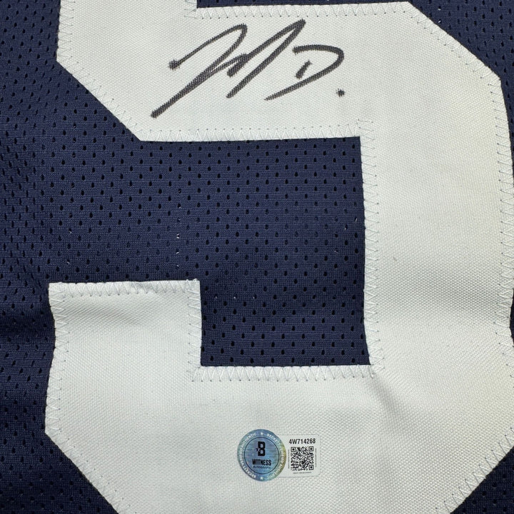 Autographed/Signed Jahan Dotson Penn State Blue College Jersey BAS COA