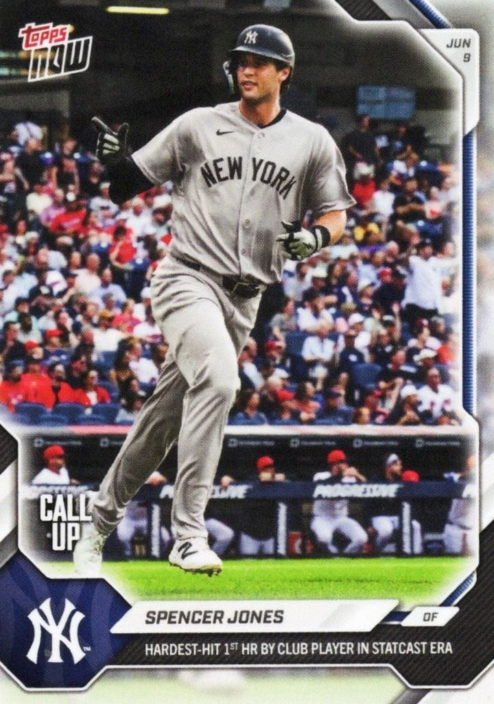 2026 Topps Now Spencer Jones #308SP New York Yankees Rookie Baseball Card